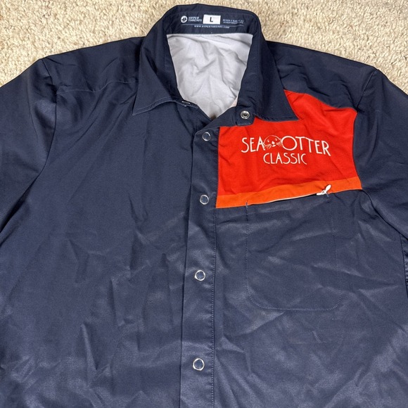Hyper Threads Other - Sea Otter Classic Hyperthreads Cycling Pit Shirt Men L Snap Button